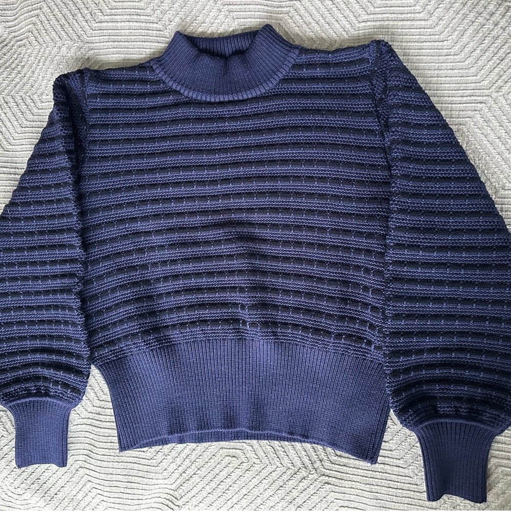 Molli Breton indigo blue striped sailor sweater $600 new